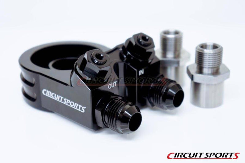 Circuit Sports Billet Aluminum Thermostatic Angled Oil Cooler Adapter KitCircuit Sports