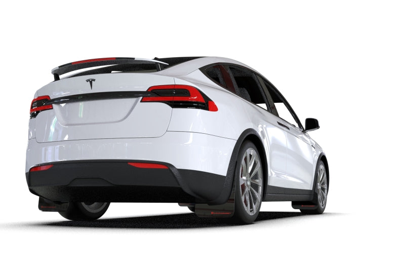 Rally Armor 2022 Tesla Model X Black UR Mud Flap w/ Red LogoRally Armor