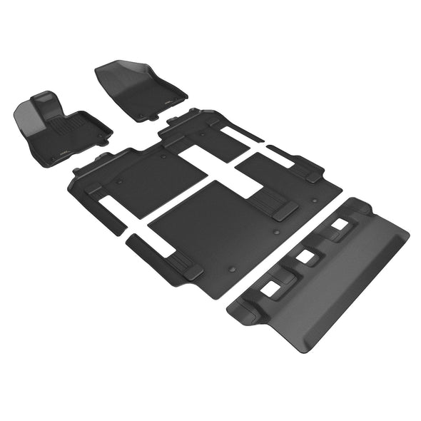 3D Floor Mat For TOYOTA SIENNA 8-SEAT 2021-2022 KAGU BLACK R1 R2 R3