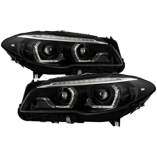 Spyder BMW 5 Series F10 11-13 Xenon/HID AFS Projector Headlights - Black PRO-YD-BMWF10HIDAFS-SEQ-BKSPYDER