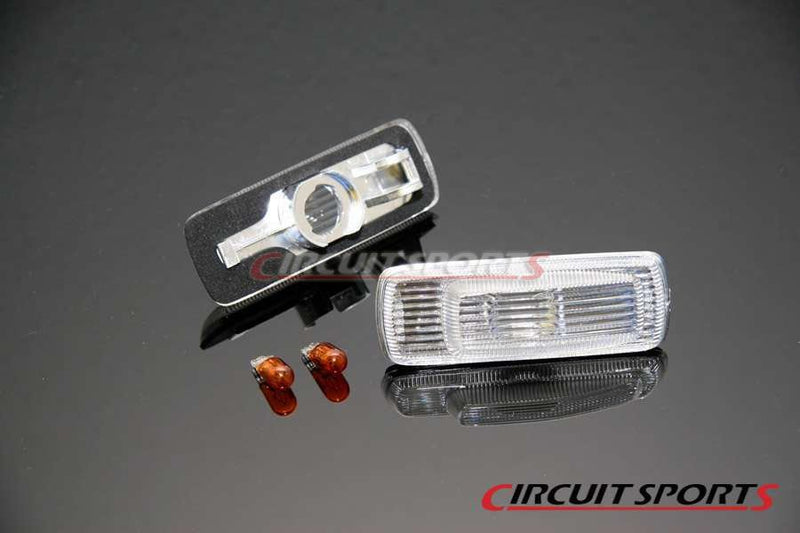 Circuit Sports Clear Side Markers set for 1989-94 Nissan 180SX 240SX Silvia S13 JDM/USDM Front BumperCircuit Sports