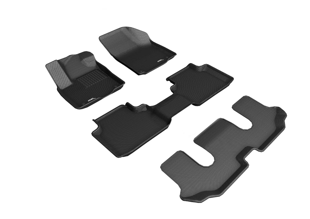 3D Floor Mat For VOLKSWAGEN ATLAS 6-SEAT 2018-2022 KAGU BLACK R1 R2 R33D MAXpider