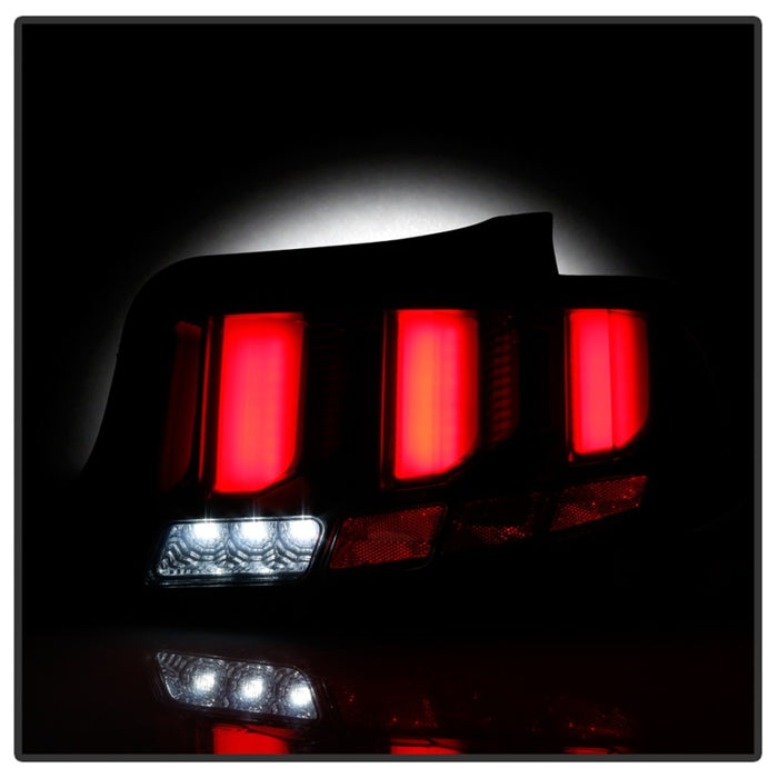 Spyder 10-12 Ford Mustang Light Bar Seq Turn Signal LED Tail Lights - Smoke ALT-YD-FM10-LED-SMSPYDER