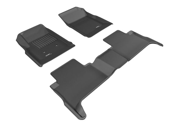 3D Floor Mat For GMC CANYON CREW CAB 2015-2022 KAGU BLACK R1 R2