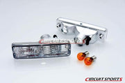 Circuit Sports Clear Front Turn Signal Lights Set for 91-94 Nissan 240SX 180SX JDM/EURO Front Front BumperCircuit Sports