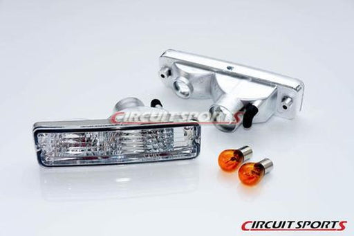 Circuit Sports Clear Front Turn Signal Lights Set for 91-94 Nissan 180SX S13 JDMCircuit Sports