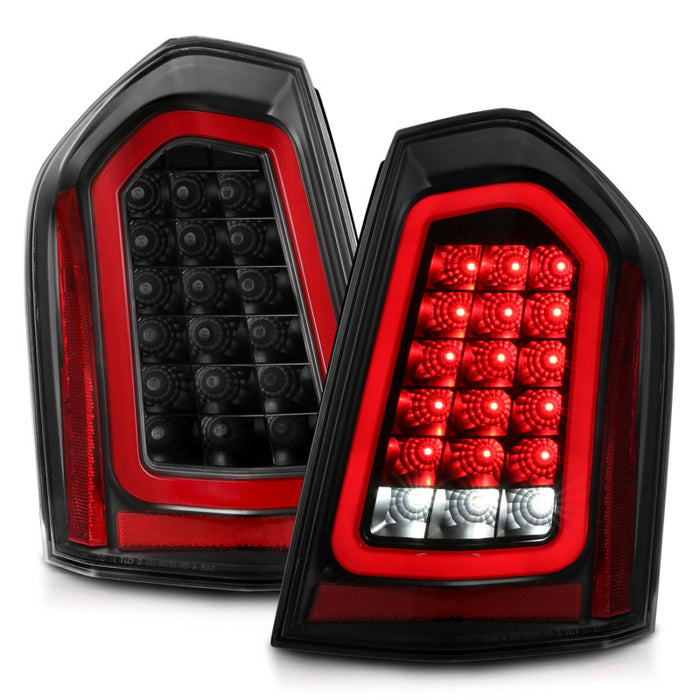 ANZO 11-14 Chrysler 300 LED Taillights Black w/ SequentialANZO