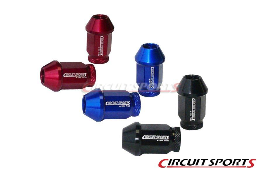 Circuit Sports 7075 Hexagon 40mm Race Lug Nut M12 x P1.50 - Red - 20pcs