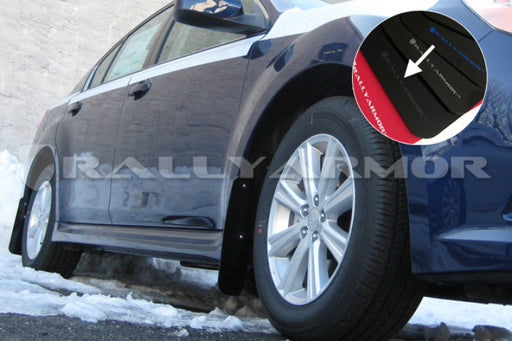Rally Armor 10-14 Subaru Legacy Black UR Mud Flap w/ Grey LogoRally Armor