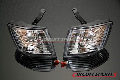 Circuit Sports Clear Front Corner Lights set for 97-98 Nissan S14 Kouki