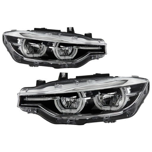 Spyder BMW F30 3 Series 4Dr LED Projector Headlights Chrome PRO-JH-BF3012H-4D-LED-CSPYDER