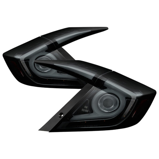 Spyder 16-18 Honda Civic 4 Door Light Bar LED Tail Lights - Black Smoke (ALT-YD-HC164D-LB-BSM)SPYDER