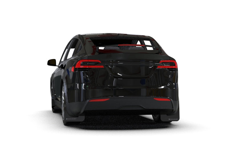Rally Armor 2022 Tesla Model X/X Plaid Black UR Mud Flap - Metallic Black LogoRally Armor