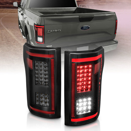 ANZO 15-17 Ford F-150 LED Taillights - SmokeANZO