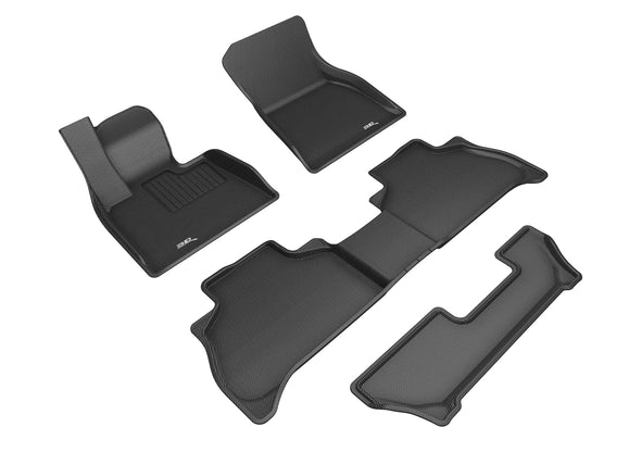 3D Floor Mat For BMW X5 (G05) 7-PASSENGER 2019-2022 KAGU BLACK R1 R2 R3