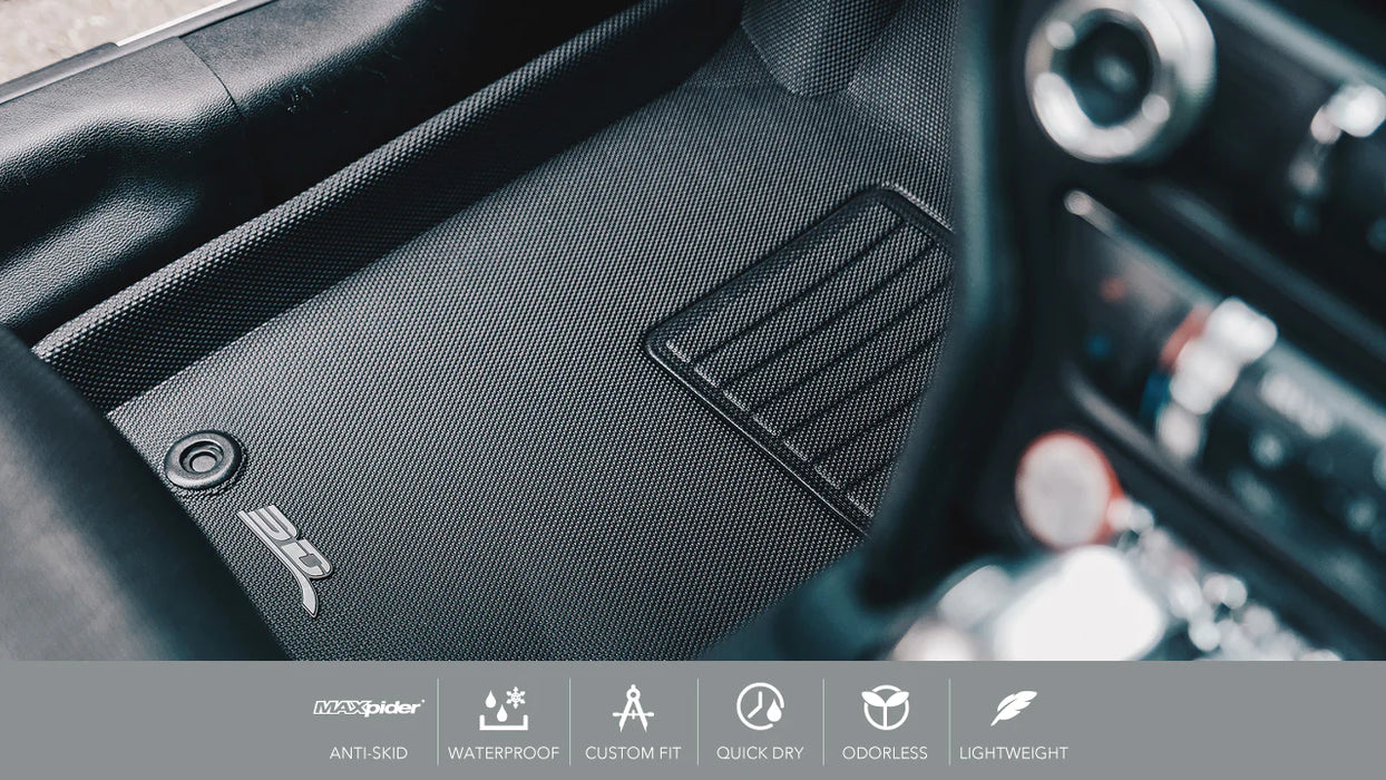 3D Floor Mat for Toyota RAV4 Gasoline 2019-23 KAGU Black Row 1 / Row 23D MAXpider