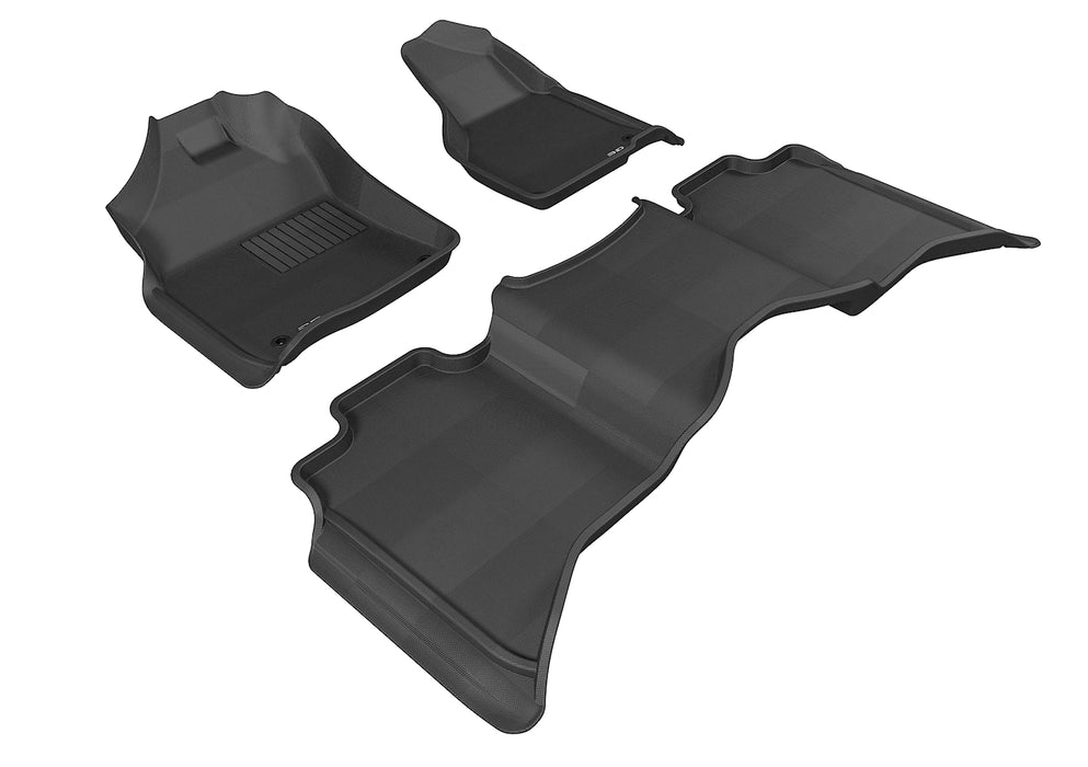 3D Floor Mat For DODGE RAM 1500/2500/3500 CREW CAB 2012-18 KAGU BLACK R1 R23D MAXpider