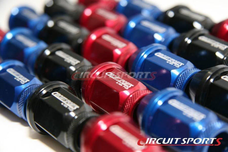 Circuit Sports 7075 Hexagon 40mm Race Lug Nut M12 x P1.25 - Black - 20pcsCircuit Sports