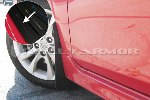 Rally Armor 10-13 Mazda3/Speed3 Black UR Mud Flap w/ Grey LogoRally Armor