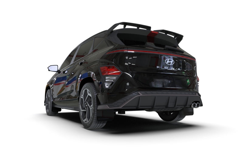 Rally Armor 2024 Hyundai Kona N Line Black UR Mud Flap - Metallic Black LogoRally Armor